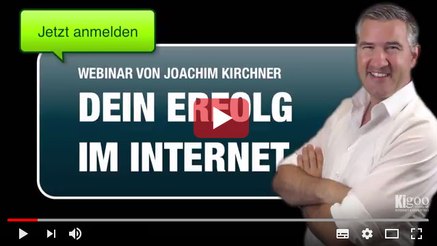 Webinar von Joachim Kirchner - Jetzt kostenfrei anmelden